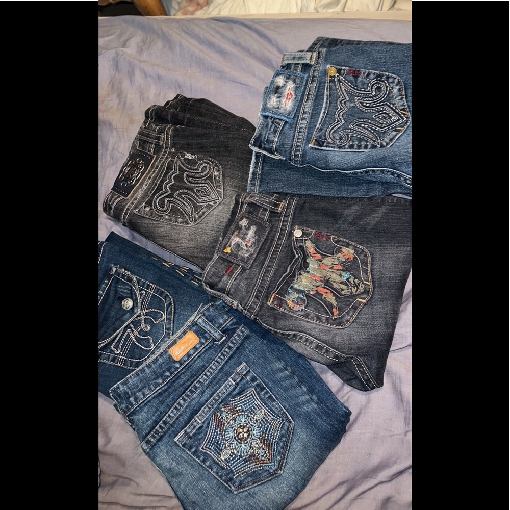 LOT OF GIRLS DESIGNER JEANS, 3 pair MEK, Seven, Paige jeans, sizes 14-16 girls